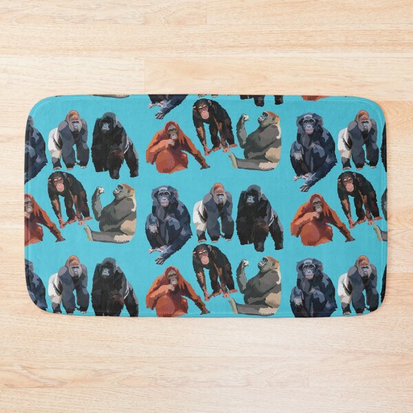 Item preview, A is for Ape, Great Apes – Chimpanzee, Gorilla, Orangutan, Bonobo & Human Primate Art designed and sold by PrettylittlepastelUk.