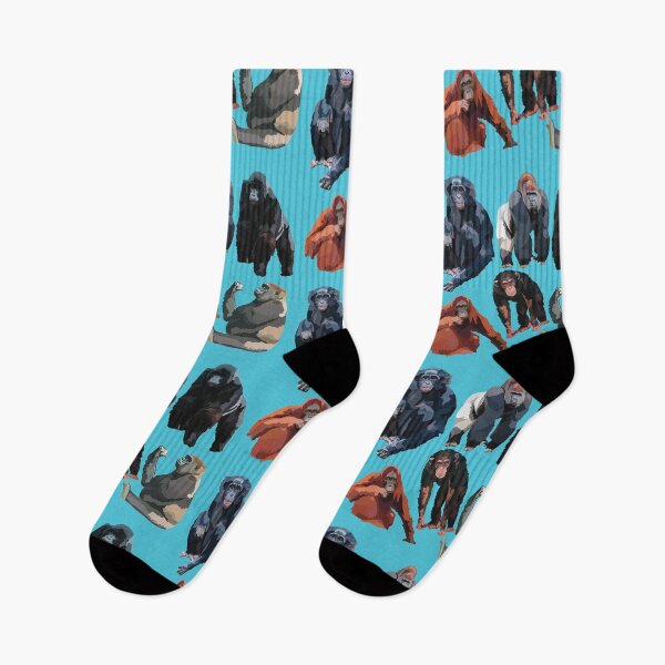 Item preview, A is for Ape, Great Apes – Chimpanzee, Gorilla, Orangutan, Bonobo & Human Primate Art designed and sold by PrettylittlepastelUk.
