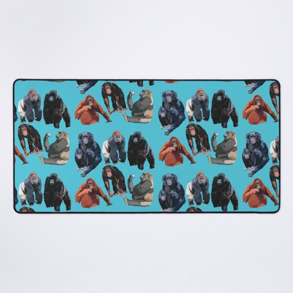 Item preview, A is for Ape, Great Apes – Chimpanzee, Gorilla, Orangutan, Bonobo & Human Primate Art designed and sold by PrettylittlepastelUk.