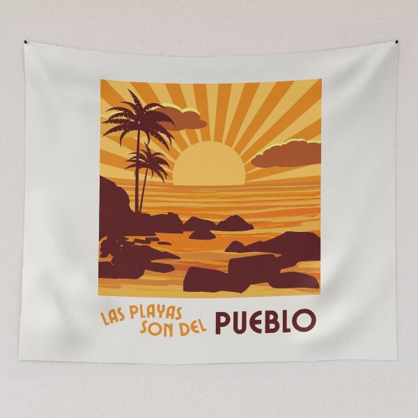 Item preview, Las Playas son del Pueblo sunset designed and sold by DesignCollectiv.