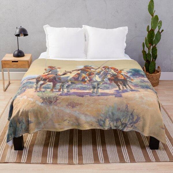 Item preview, Indian Warriors Tracking Enemy - Vintage American Western Print designed and sold by VintageSpaceArt.
