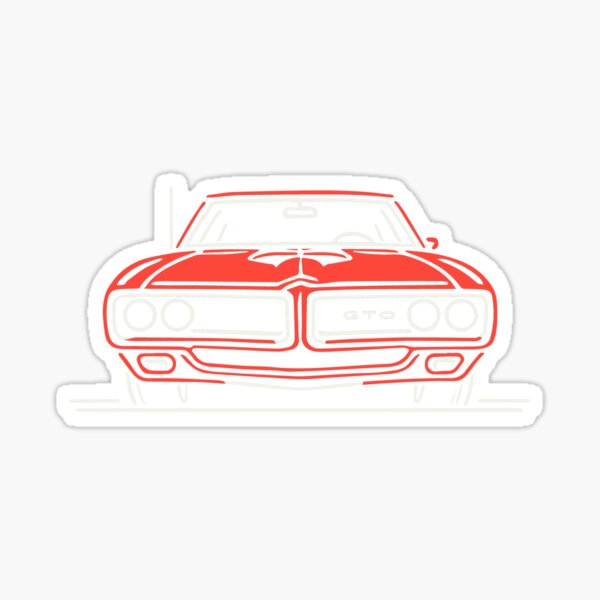 Item preview, 1969 GTO – Bold Red Muscle Car Art designed and sold by TheArtOfCar.