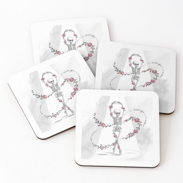 Item preview, Dancing skeleton with roses designed and sold by ATOTI.