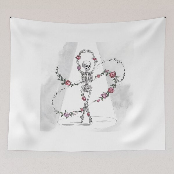 Item preview, Dancing skeleton with roses designed and sold by ATOTI.