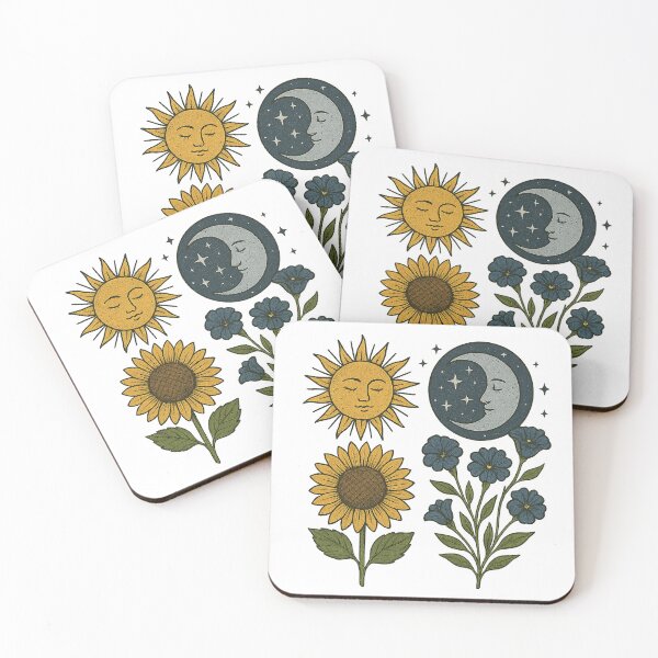 Item preview, Sun, Moon & Blooms – Celestial Botanical Balance in Boho Style designed and sold by Print-Zoo.