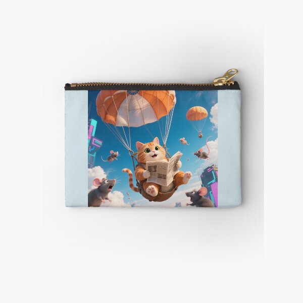 Item preview, parachuter kitty designed and sold by artsmeow.