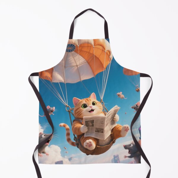 Item preview, parachuter kitty designed and sold by artsmeow.