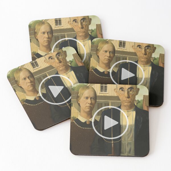 Item preview, American Gothic Glitched – Art Meets Meme Culture designed and sold by ShineEyePirate.
