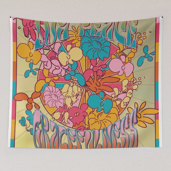 Item preview, Rewarding Flowers: Joy, Peace, Gratefulness, Sixties Hippies designed and sold by JoseYeste.