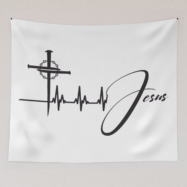 Item preview, Jesus Heartbeat Cross designed and sold by caracatita75.