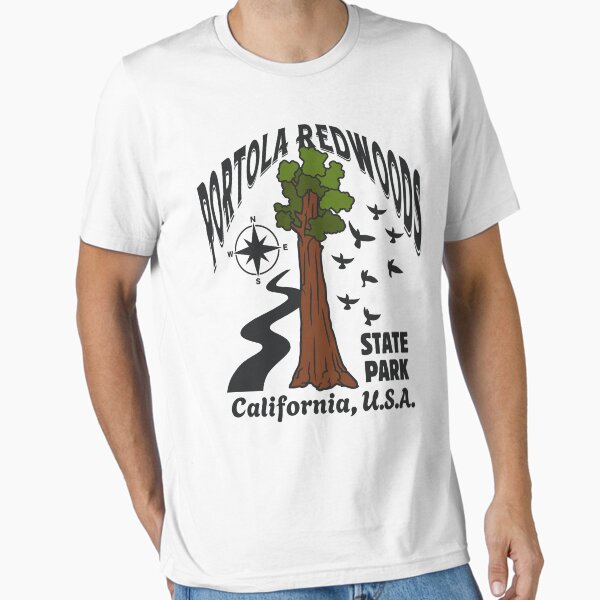 Item preview, Vintage-Style Portola Redwoods State Park California - Black Text designed and sold by WesternLocales.
