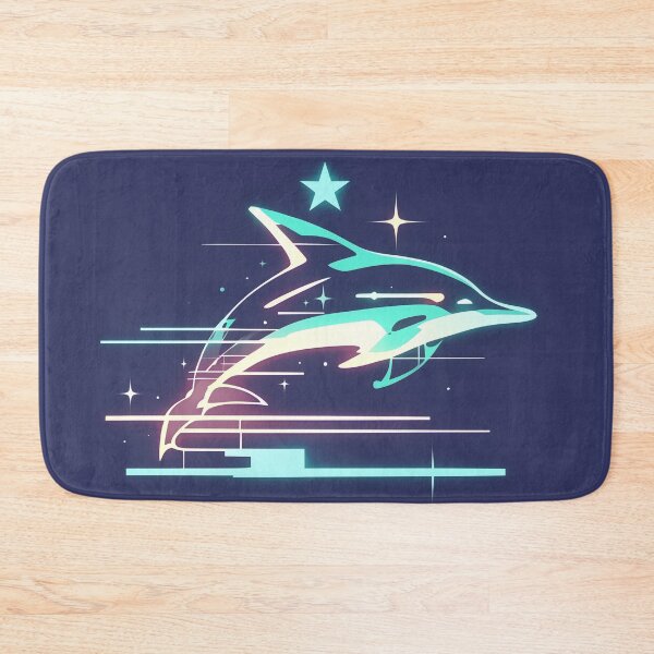 Item preview, Vaporwave Summer – Neon Dolphin Rush designed and sold by Bearabilia.
