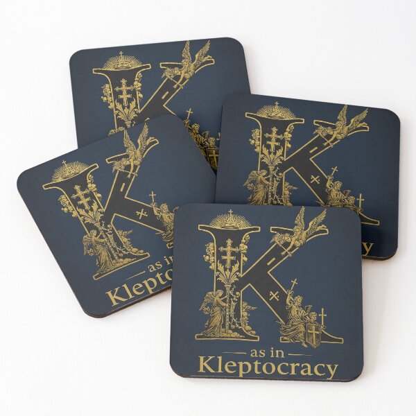 Item preview, K as kleptocracy dark theme cynical political alphabet designed and sold by dark alphabet.