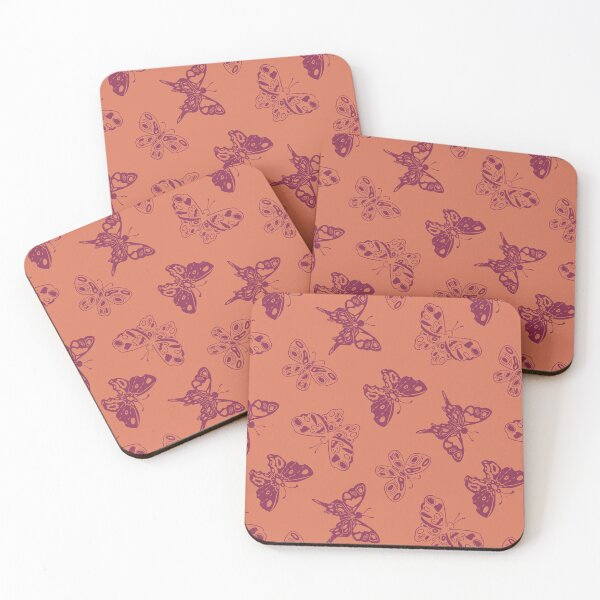 Item preview, Bold Butterfly Flight – Retro Orange Pattern designed and sold by Aysa Designs.