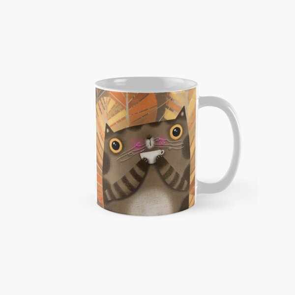 Aperçu de l'œuvre Chat Café Latte Automne Halloween Thanksgiving créée et vendue par poket.piktures.