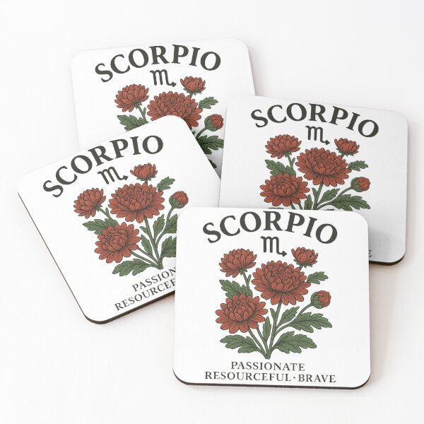 Item preview, Scorpio Zodiac Design – Bold Botanical Art for Intense Souls designed and sold by Print-Zoo.