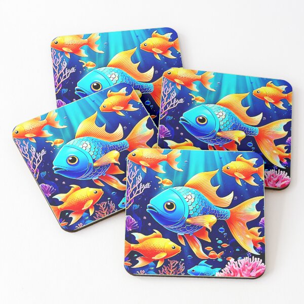 Item preview, Fantasy Fish Swim Design designed and sold by Health And Fitness Posts e-Store.