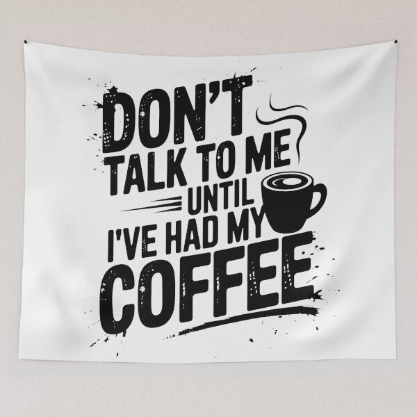Item preview, Coffee First, Talk Later – Grumpy Coffee Quote designed and sold by Thompika.