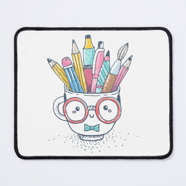 Item preview, Back to School cute cup with pencil, pen, brush designed and sold by kostolom3000.