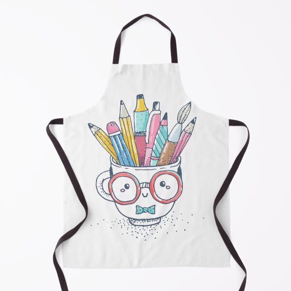 Item preview, Back to School cute cup with pencil, pen, brush designed and sold by kostolom3000.