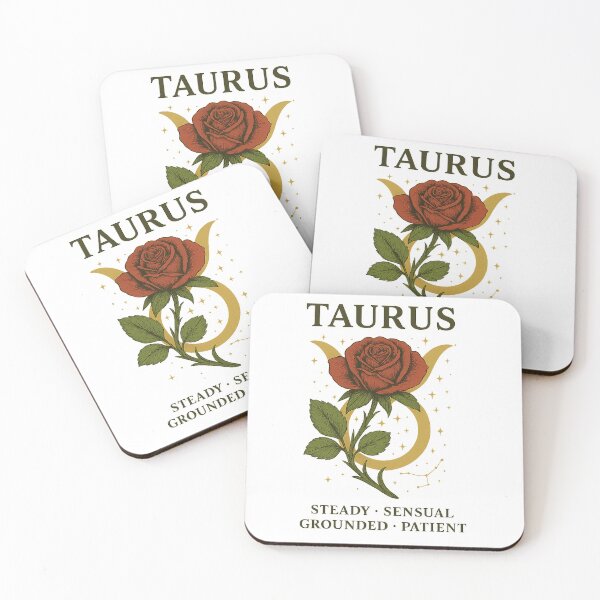 Item preview, Taurus Zodiac Design – Rose of Strength and Sensuality for Earth Signs designed and sold by Print-Zoo.