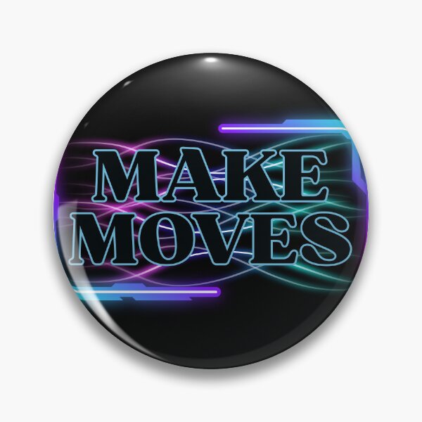 Item preview, Action Wall Art | Make Moves | Neon Initiative Gift designed and sold by TextMuse.