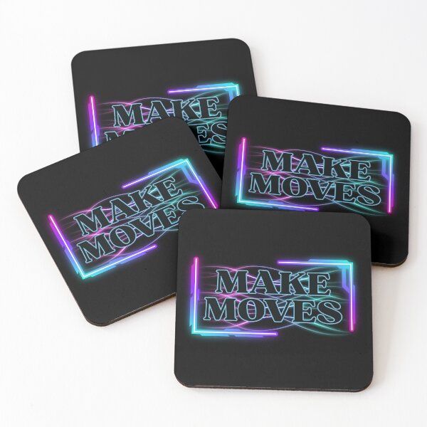 Item preview, Action Wall Art | Make Moves | Neon Initiative Gift designed and sold by TextMuse.