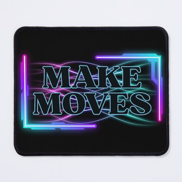 Item preview, Action Wall Art | Make Moves | Neon Initiative Gift designed and sold by TextMuse.