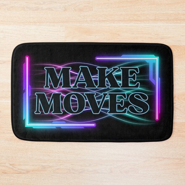 Item preview, Action Wall Art | Make Moves | Neon Initiative Gift designed and sold by TextMuse.
