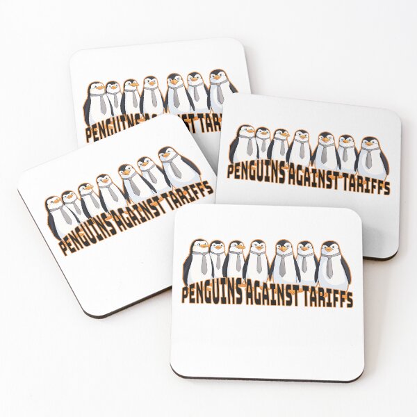 Item preview, penguins protest against tariffs designed and sold by MonterArt.