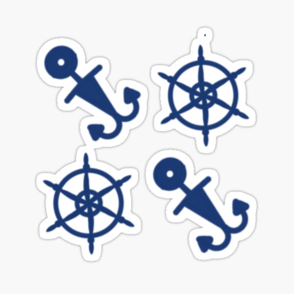 Item preview, Anchor and Wheel Nautical Pattern designed and sold by CharliesDoodles.
