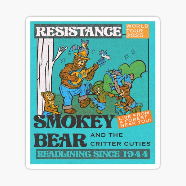 Artikel-Vorschau von Smokey the Bear Band-T-Shirt, designt und verkauft von crestfallenmermaid.