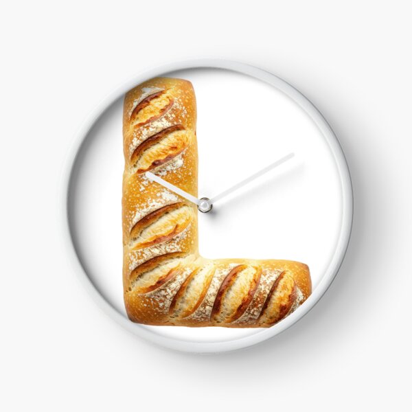 BREAD LETTER L Clock