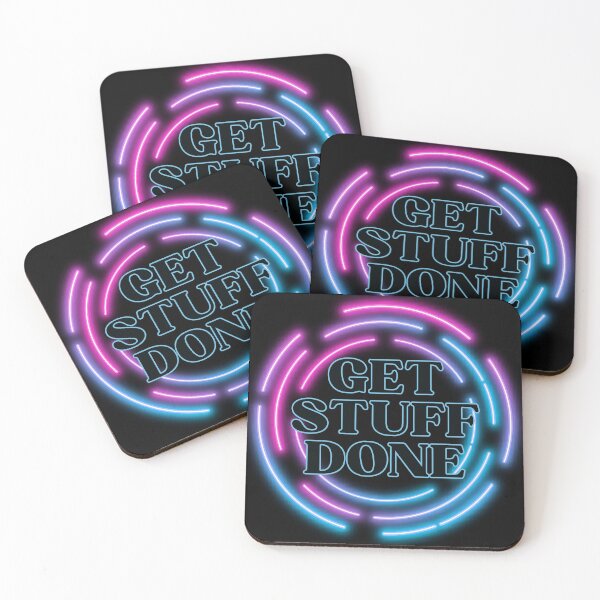 Item preview, Productivity Wall Art | Get Stuff Done | Neon Motivation Office Gift designed and sold by TextMuse.