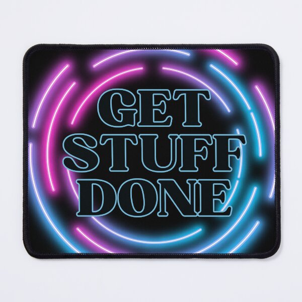 Item preview, Productivity Wall Art | Get Stuff Done | Neon Motivation Office Gift designed and sold by TextMuse.
