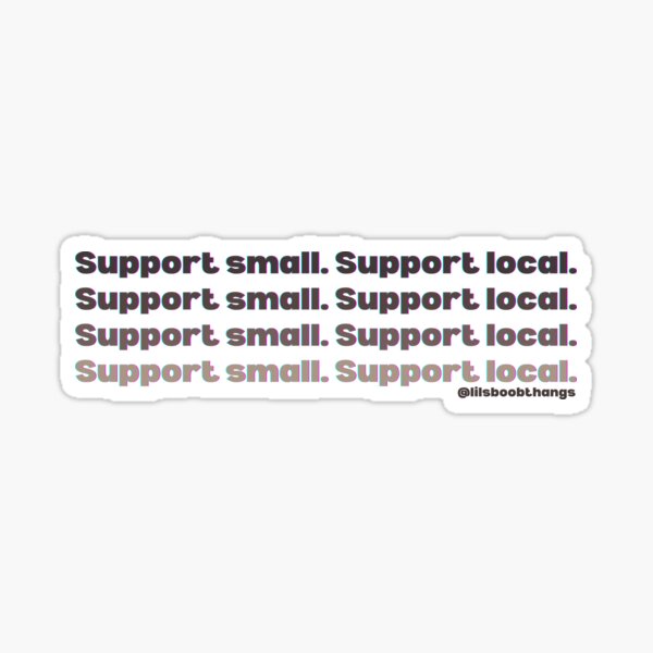 Item preview, Support small. Support local. v3, many lines, brown, ombre | @lilsboobthangs designed and sold by lilsboobthangs.
