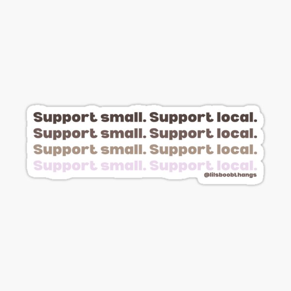 Item preview, Support small. Support local. v4, many lines, brown, ombre, pink | @lilsboobthangs designed and sold by lilsboobthangs.