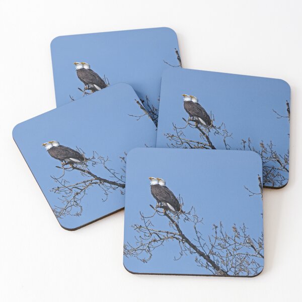 Item preview, Bald Eagle pair with their gazes perfectly aligned designed and sold by lisavonbiela.