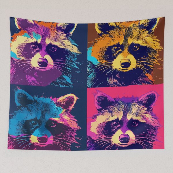 Item preview, Raccoon Popart designed and sold by RedHandedOD.
