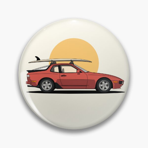 Artikelvorschau, Vintage rot Porsche 944 Sommer surft bis Abbildung entworfen und verkauft von blackdogshop.