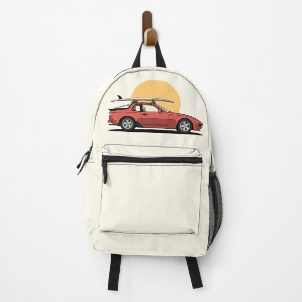 Item preview, Vintage Red Porsche 944 summer surfs up illustration designed and sold by blackdogshop.