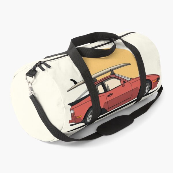 Item preview, Vintage Red Porsche 944 summer surfs up illustration designed and sold by blackdogshop.