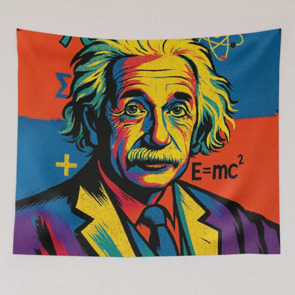 Item preview, Albert Einstein Pop Art Portresi – Renkli ve Yaratıcı Bilim İkonu designed and sold by PrometheusStyle.