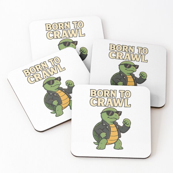 Item preview, Born to Crawl – Cool Turtle in Biker Jacket designed and sold by VikArt7.