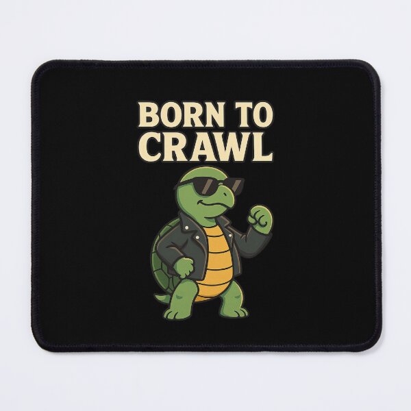 Item preview, Born to Crawl – Cool Turtle in Biker Jacket designed and sold by VikArt7.