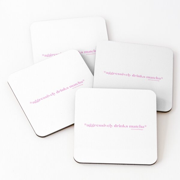 Item preview, Aggressively drinks matcha. v9, pink, bright pink | by @lilsboobthangs designed and sold by lilsboobthangs.