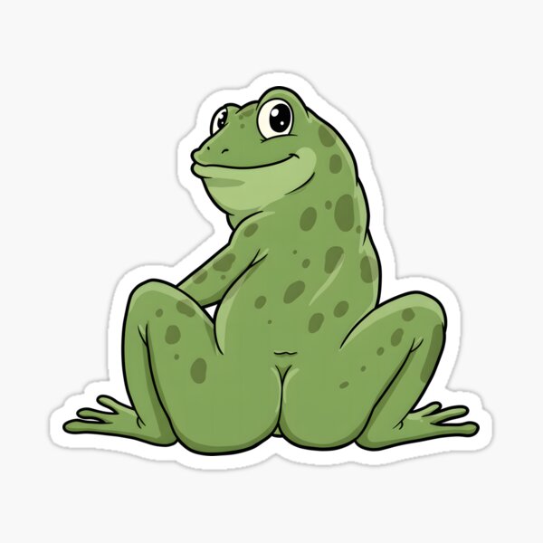 Item preview, Frog Butt – Cute and Funny Amphibian Vibes designed and sold by Komalexo.