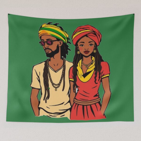 Item preview, Vibrant Rastafari Art - Cultural Design for T-Shirts and Stickers designed and sold by ZENTIO.
