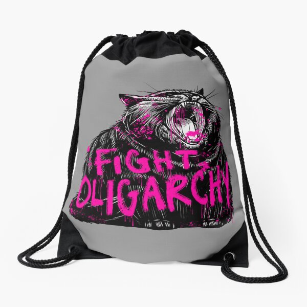 Item preview, Chonky Black Cat Fight Oligarchy designed and sold by KilkennyCat Art.