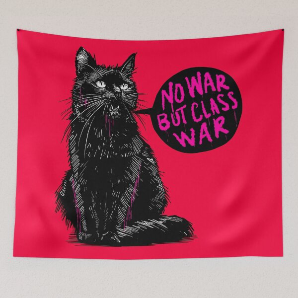 Item preview, No War But Class War Cat designed and sold by KilkennyCat Art.